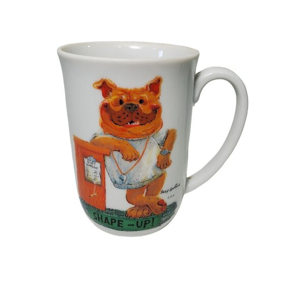 Vintage Suzy's Zoo 1976 Shape-Up 8 oz Porcelain Coffee Tea Mug Cup - Picture 1 of 7